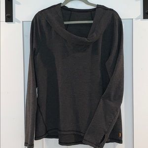 Cowl neck hoodie sweatshirt • Large